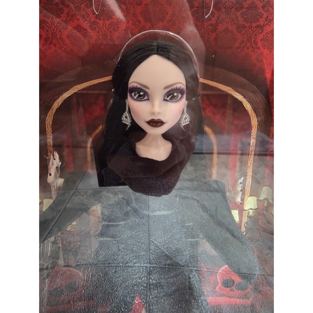 Monster High x Wednesday Doll, Morticia Addams Collectible in Black and Crimson - Picture 2 of 6